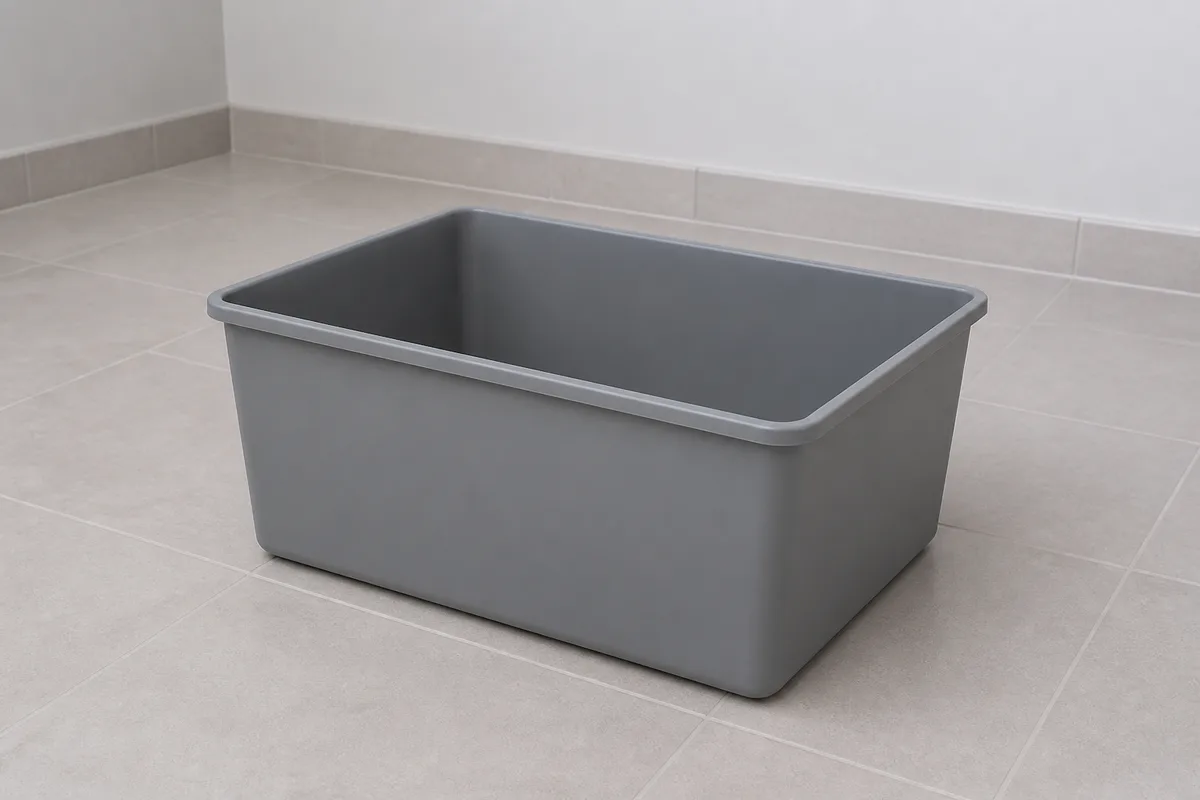 Commode en chêne clair dont un tiroir entrouvert reste entièrement vide